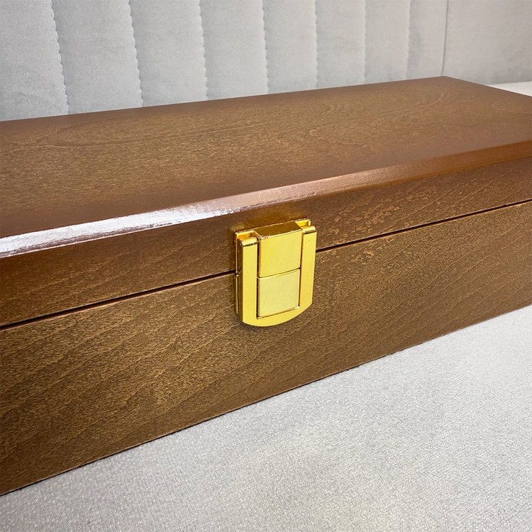 جعبه ساعت چوبی مدل W103 با ۶ محفظه داخلی از جنس جیر