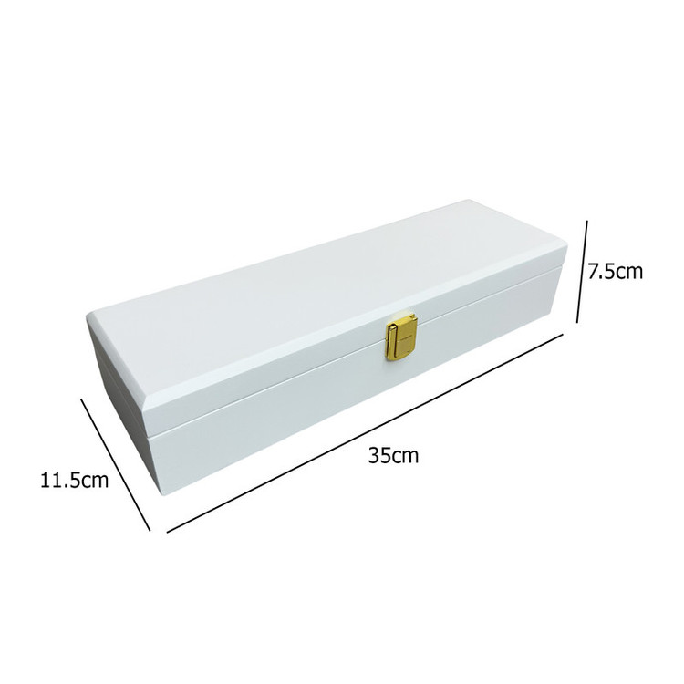 جعبه ساعت چوبی مدل W103 با ۶ محفظه داخلی از جنس جیر